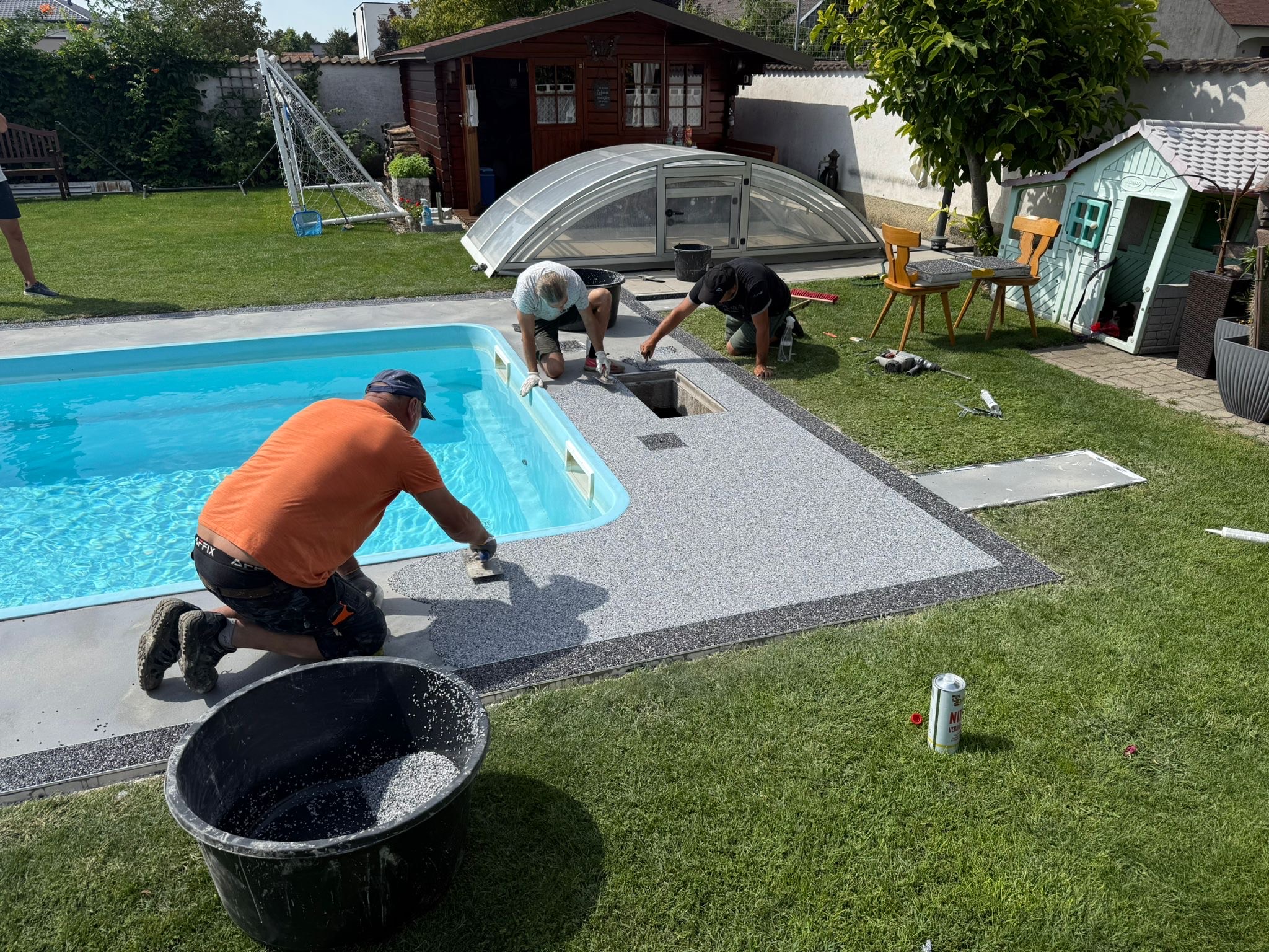 Steinteppich Terrasse Österreich rutschfest